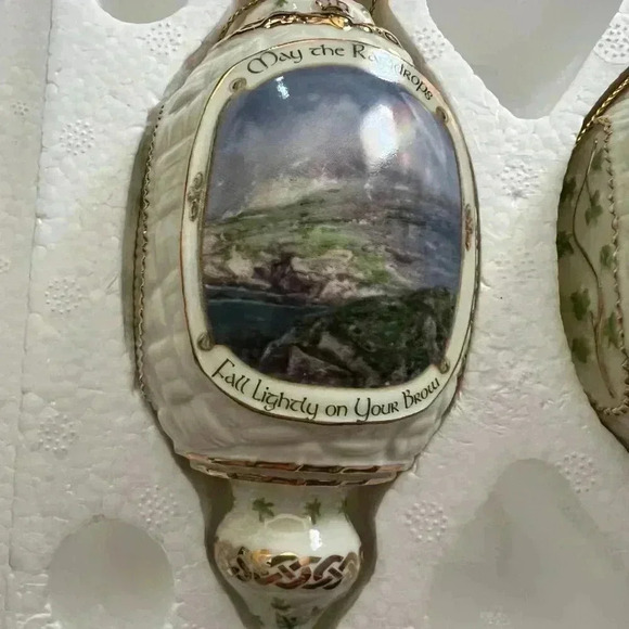 Set #2 Vintage 1999 Bradford Editions Porcelain Irish Blessing Ornaments #38504 - Picture 2 of 4